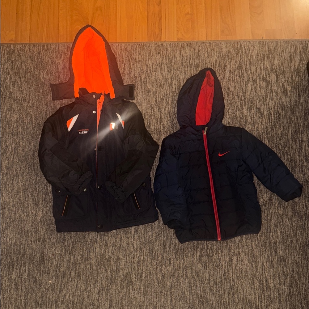 Uniqlo Kids Jacket - Black and Orange